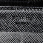 Prada Saffiano Leather Zip Around Wallet (SHF-17994)