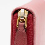 Prada Saffiano Leather Zip Around Wallet - FINAL SALE (SHF-18435)