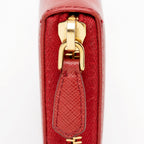 Prada Saffiano Leather Zip Card Case Wallet (SHF-15760)