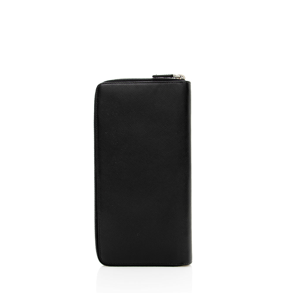 Prada Saffiano Leather Zip Large Wallet (SHF-15513)
