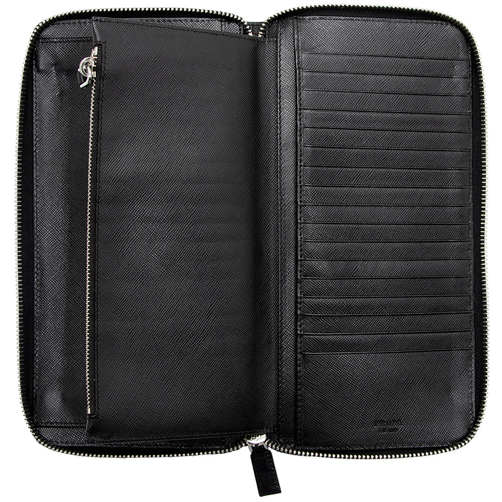 Prada Saffiano Leather Zip Large Wallet (SHF-15513)