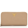 Prada Saffiano Leather Zip Around Wallet (SHF-17519)