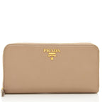 Prada Saffiano Leather Zip Around Wallet (SHF-17519)