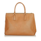 Prada Saffiano Lux Double Zip Galleria Handbag (SHG-25833)