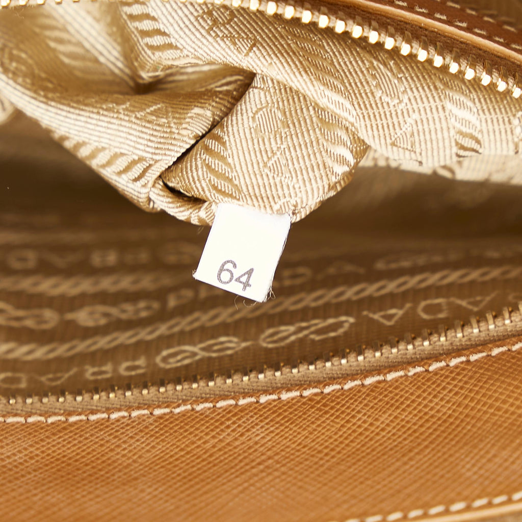 Prada Saffiano Lux Double Zip Galleria Handbag (SHG-25833)