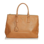 Prada Saffiano Lux Double Zip Galleria Handbag (SHG-25833)