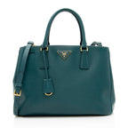 Prada Saffiano Lux Double-Zip Medium Tote (SHF-13593)