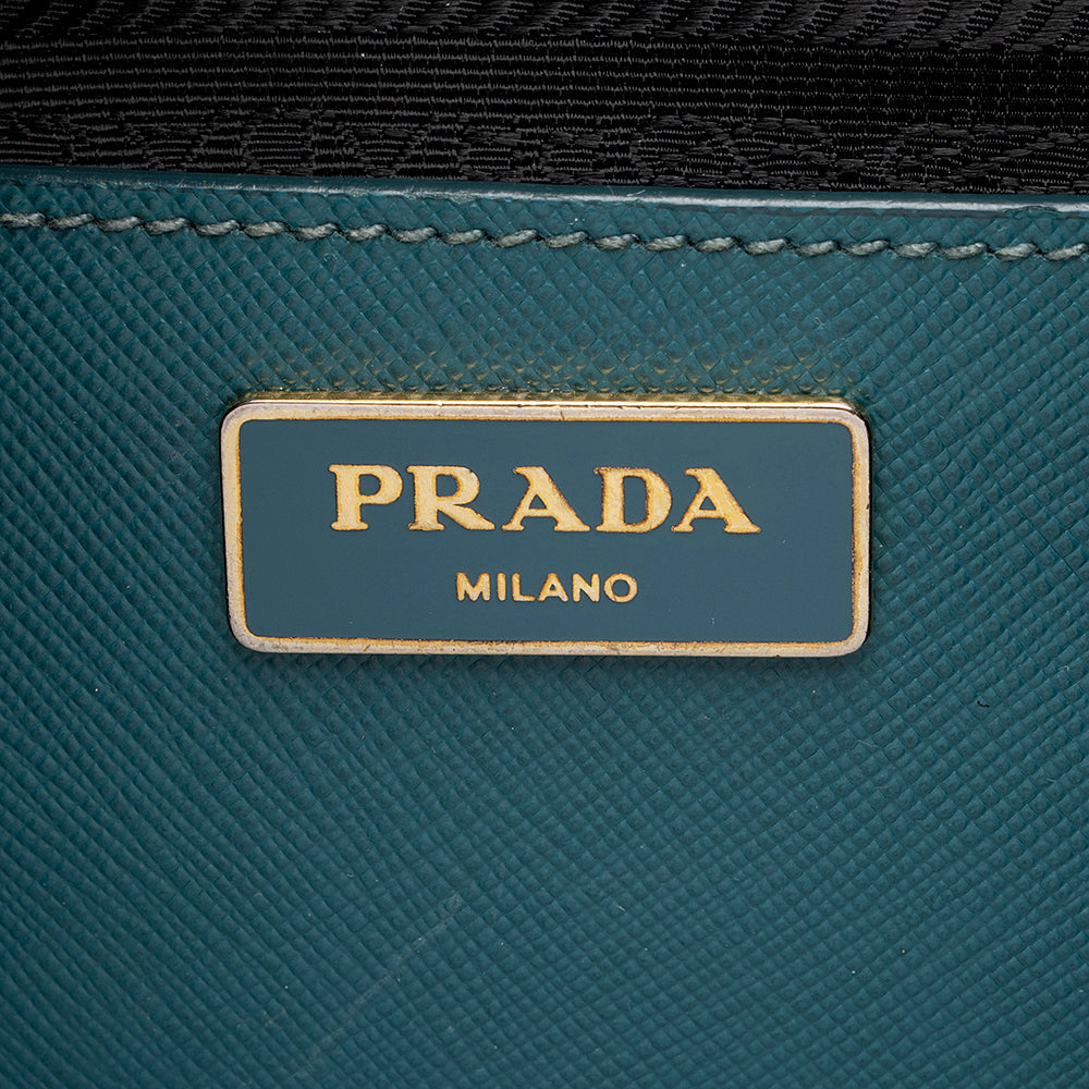 Prada Saffiano Lux Double-Zip Medium Tote (SHF-13593)