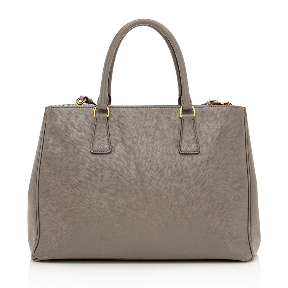 Prada Saffiano Lux Double-Zip Medium Tote (SHF-16529)
