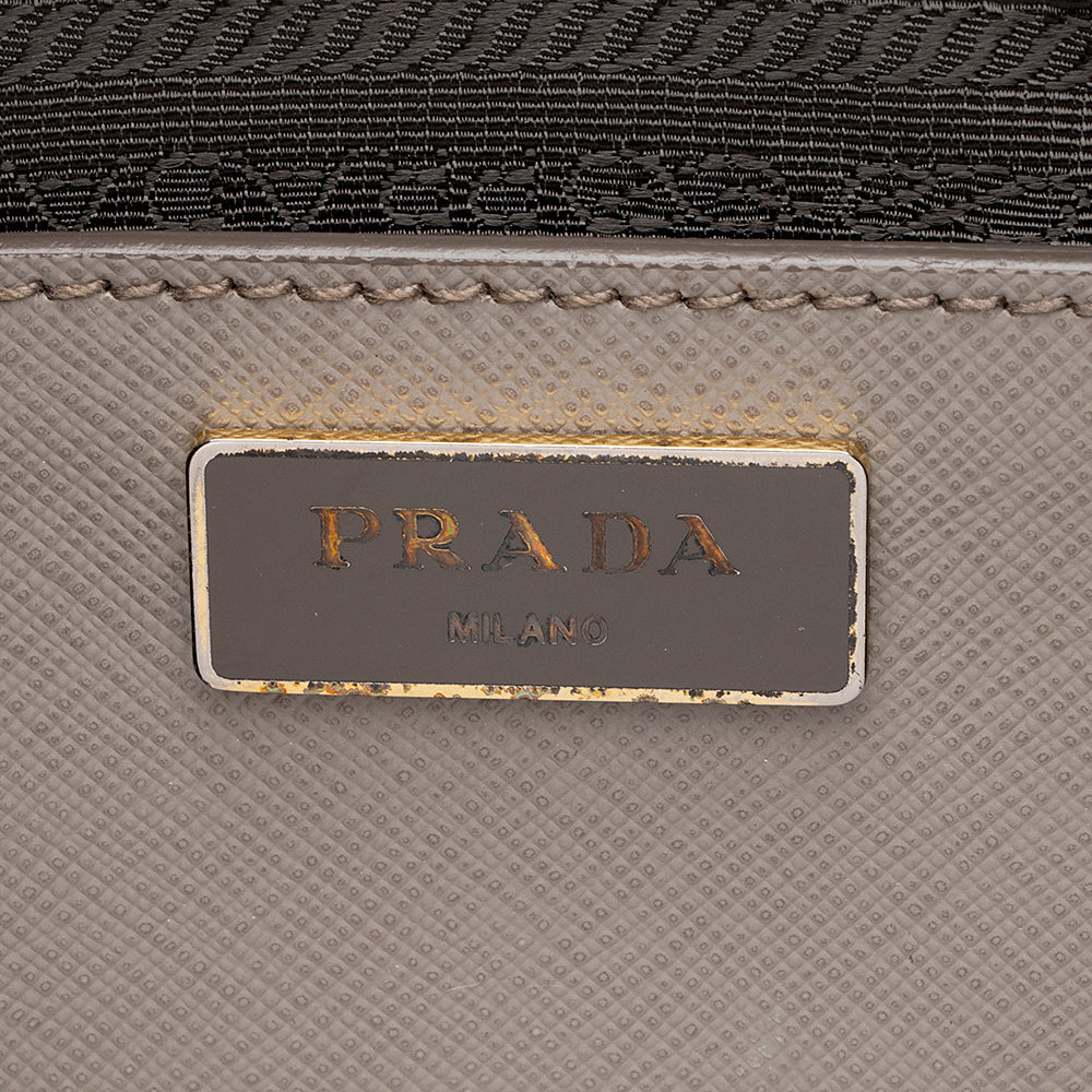 Prada Saffiano Lux Double-Zip Medium Tote (SHF-16529)