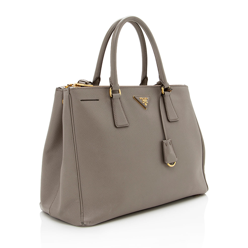 Prada Saffiano Lux Double-Zip Medium Tote (SHF-16529)