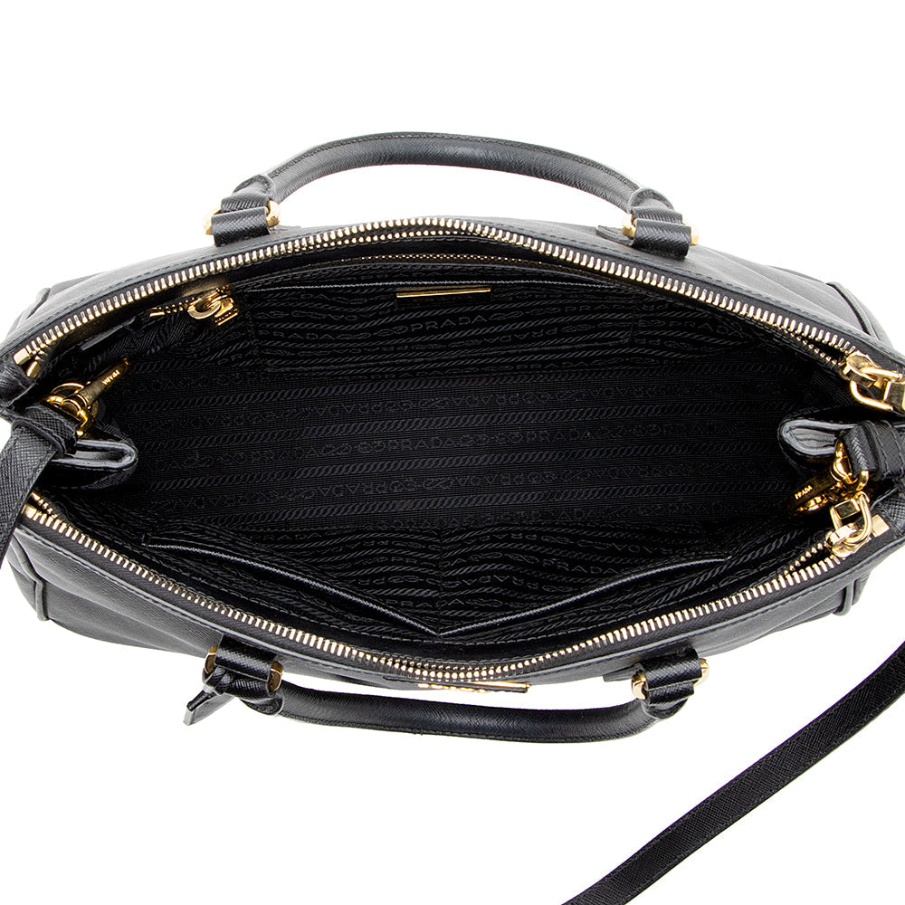 Prada Saffiano Lux Double-Zip Medium Tote (SHF-18147)
