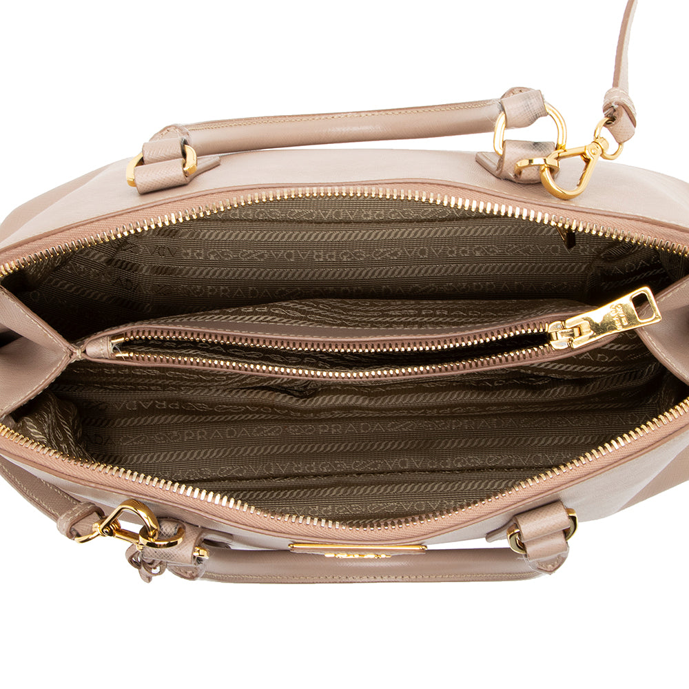 Prada Saffiano Lux Promenade Top Handle Satchel (SHF-15568)