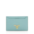 Prada Saffiano Metal Oro Card Case - FINAL SALE (SHF-16607)