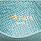 Prada Saffiano Metal Oro Card Case - FINAL SALE (SHF-16607)
