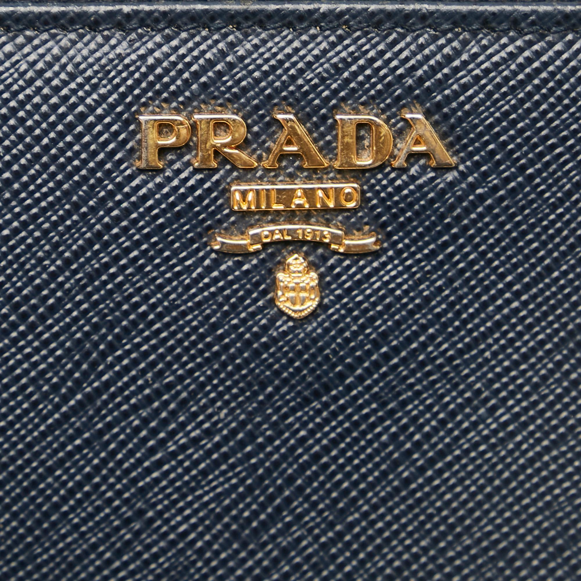 Prada Saffiano Zip Around Key Holder (SHG-26056)