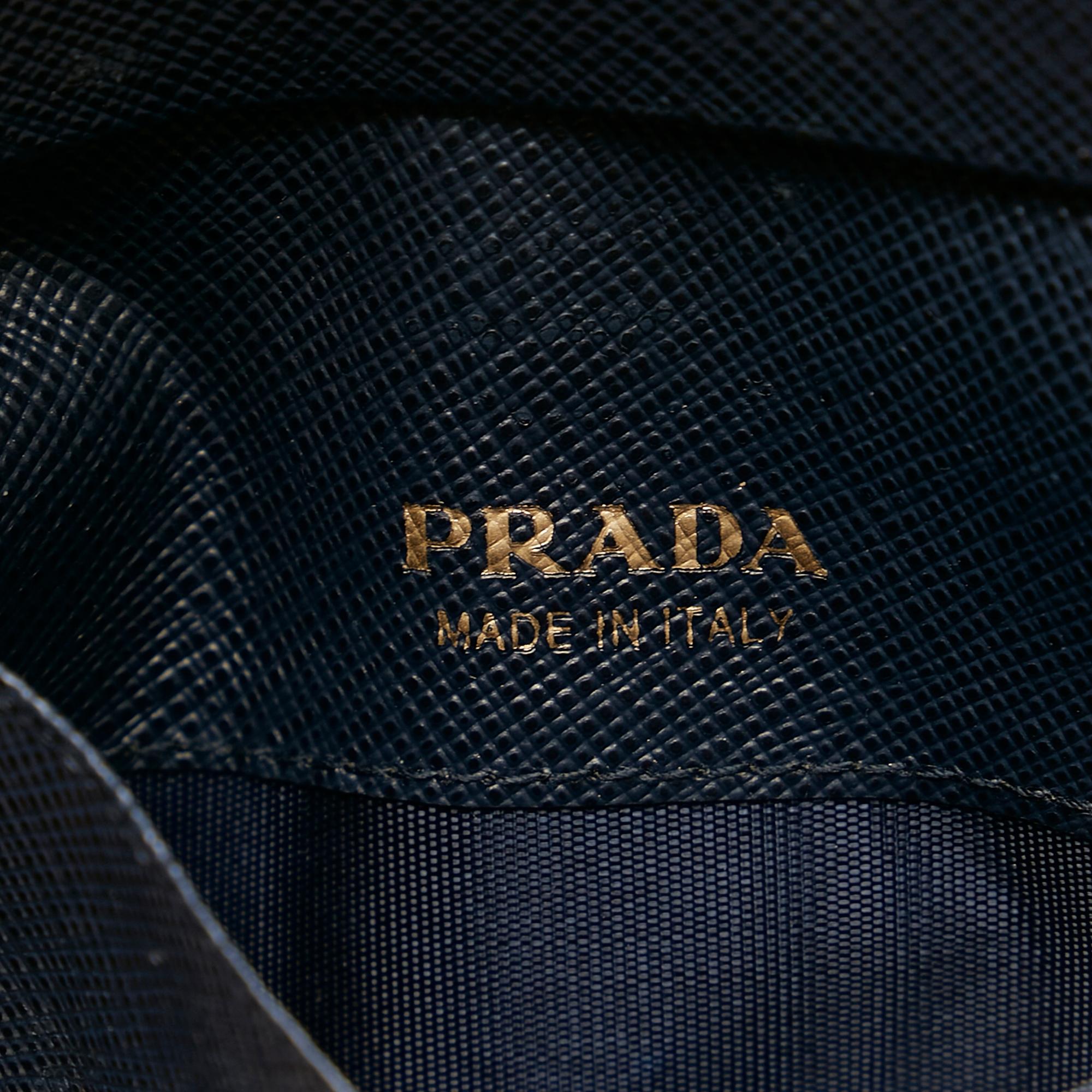 Prada Saffiano Zip Around Key Holder (SHG-26056)