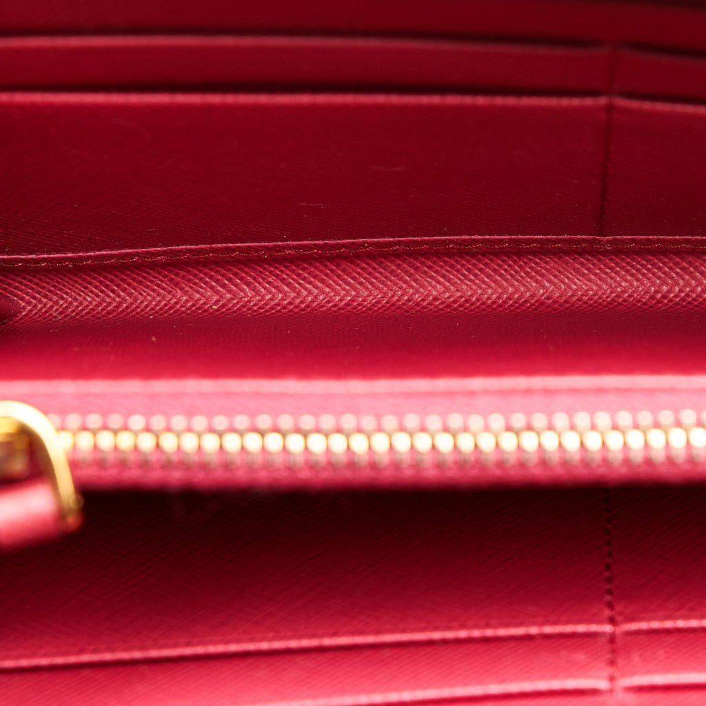 Prada Saffiano Zip Around Wallet (SHG-25251)