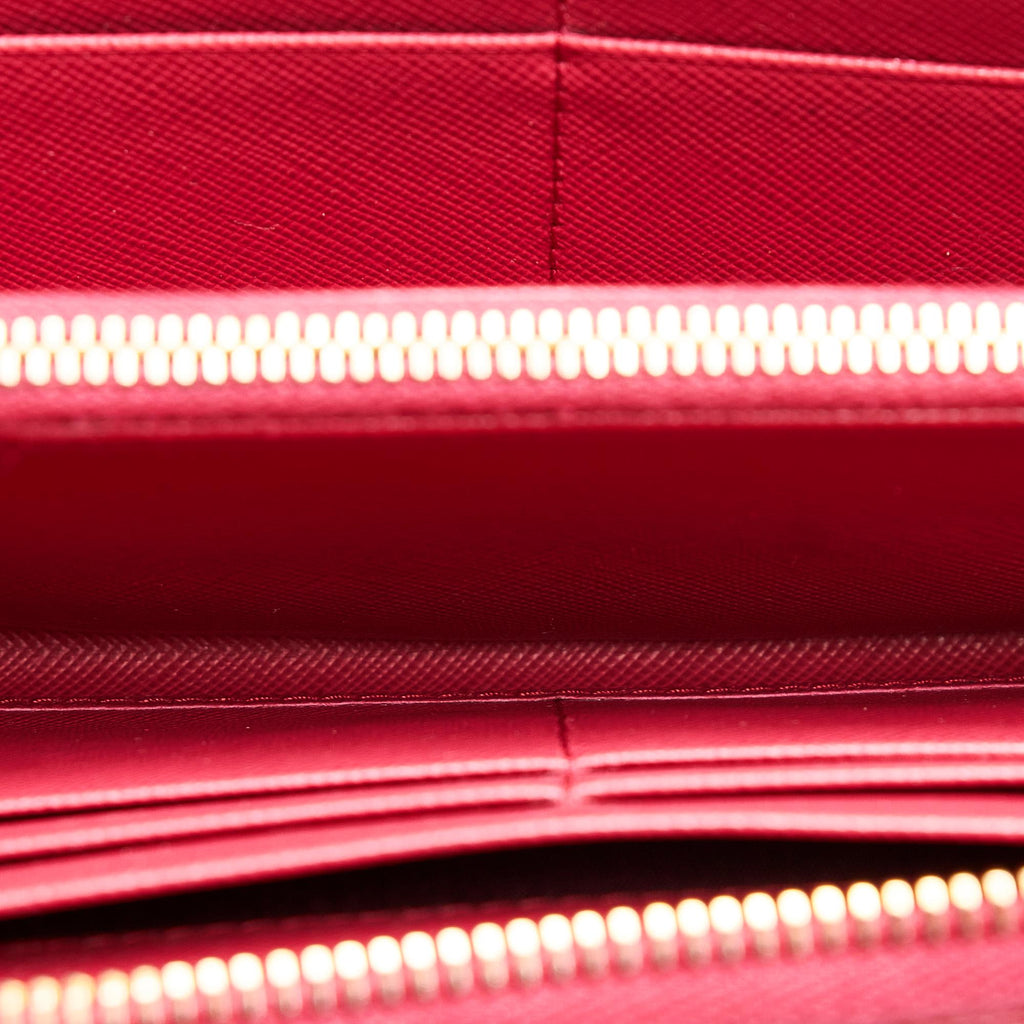 Prada Saffiano Zip Around Wallet (SHG-25251)