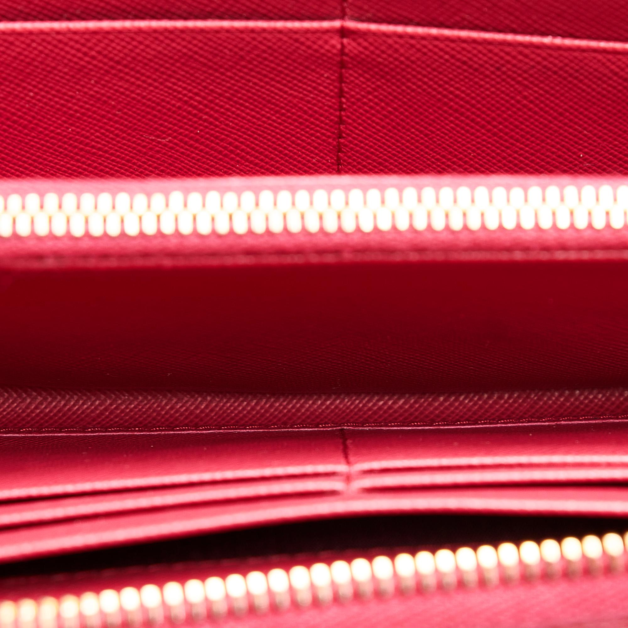 Prada Saffiano Zip Around Wallet (SHG-25251)