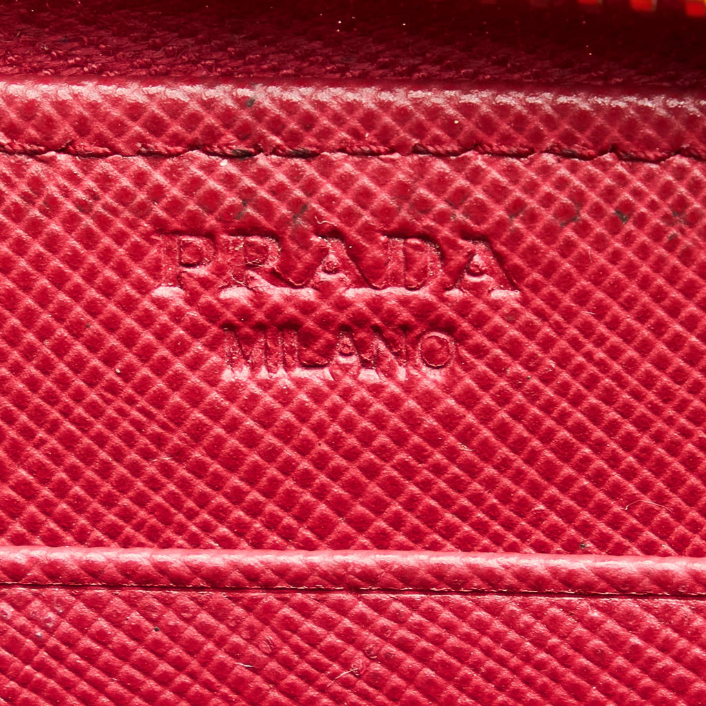 Prada Saffiano Zip Around Wallet (SHG-25251)