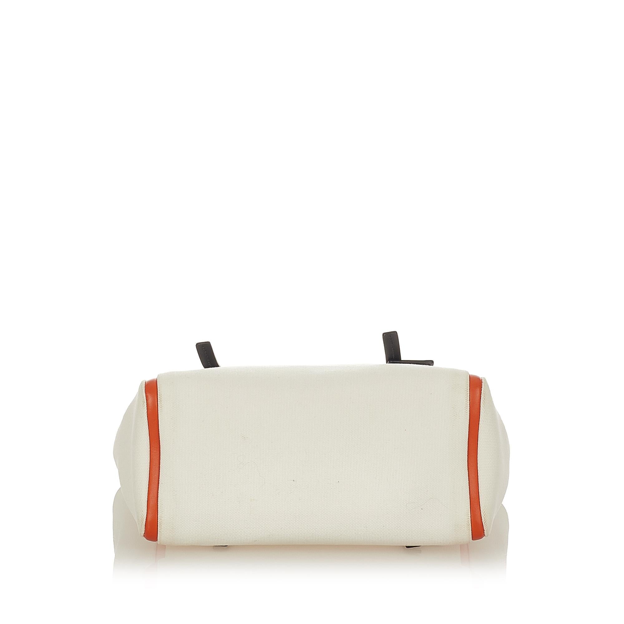 Prada Small Ouverture Canvas Satchel (SHG-26453)