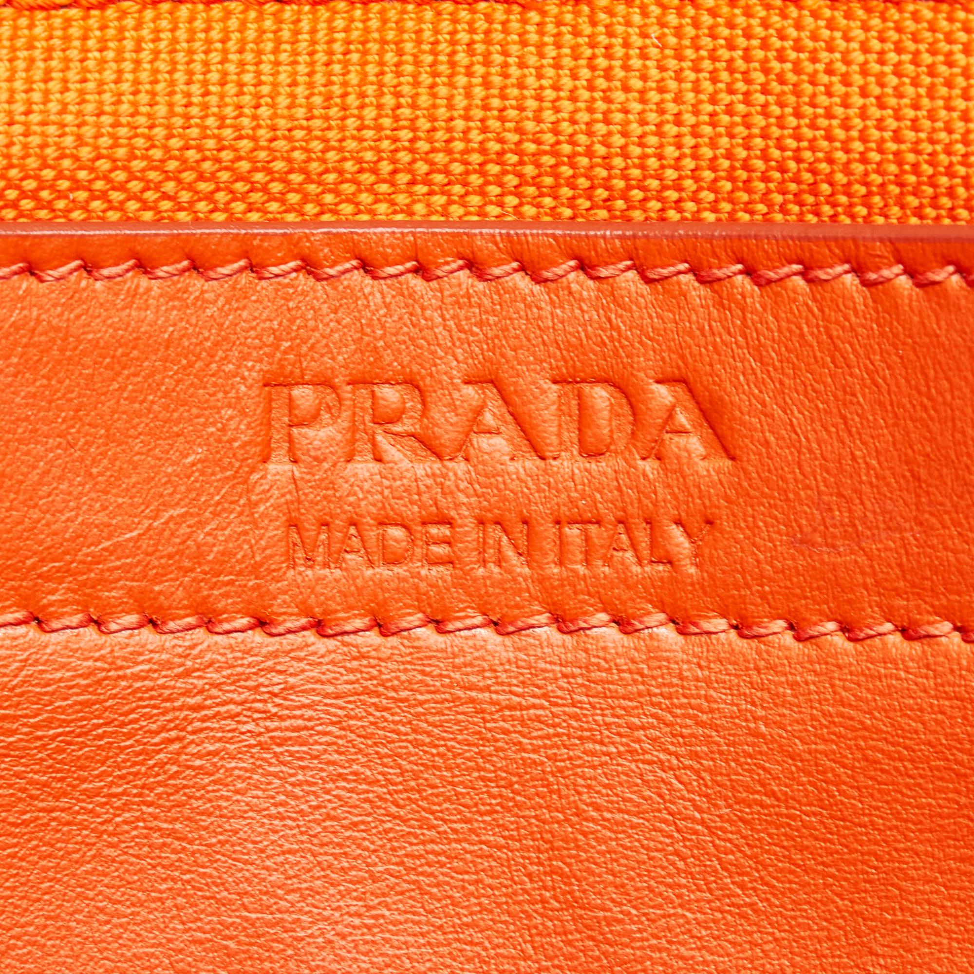 Prada Small Ouverture Canvas Satchel (SHG-26453)