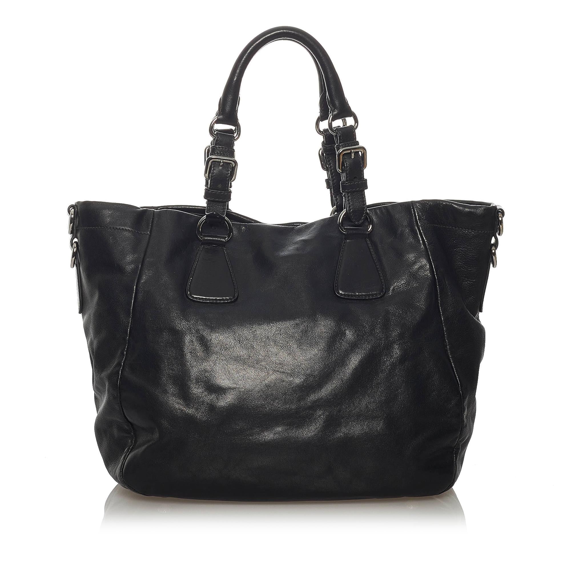 Prada Soft Calf Leather Satchel (SHG-28741)