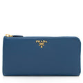 Prada Soft Calf Leather Zip Wallet (SHF-17595)