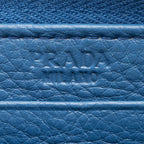 Prada Soft Calf Leather Zip Wallet (SHF-17595)