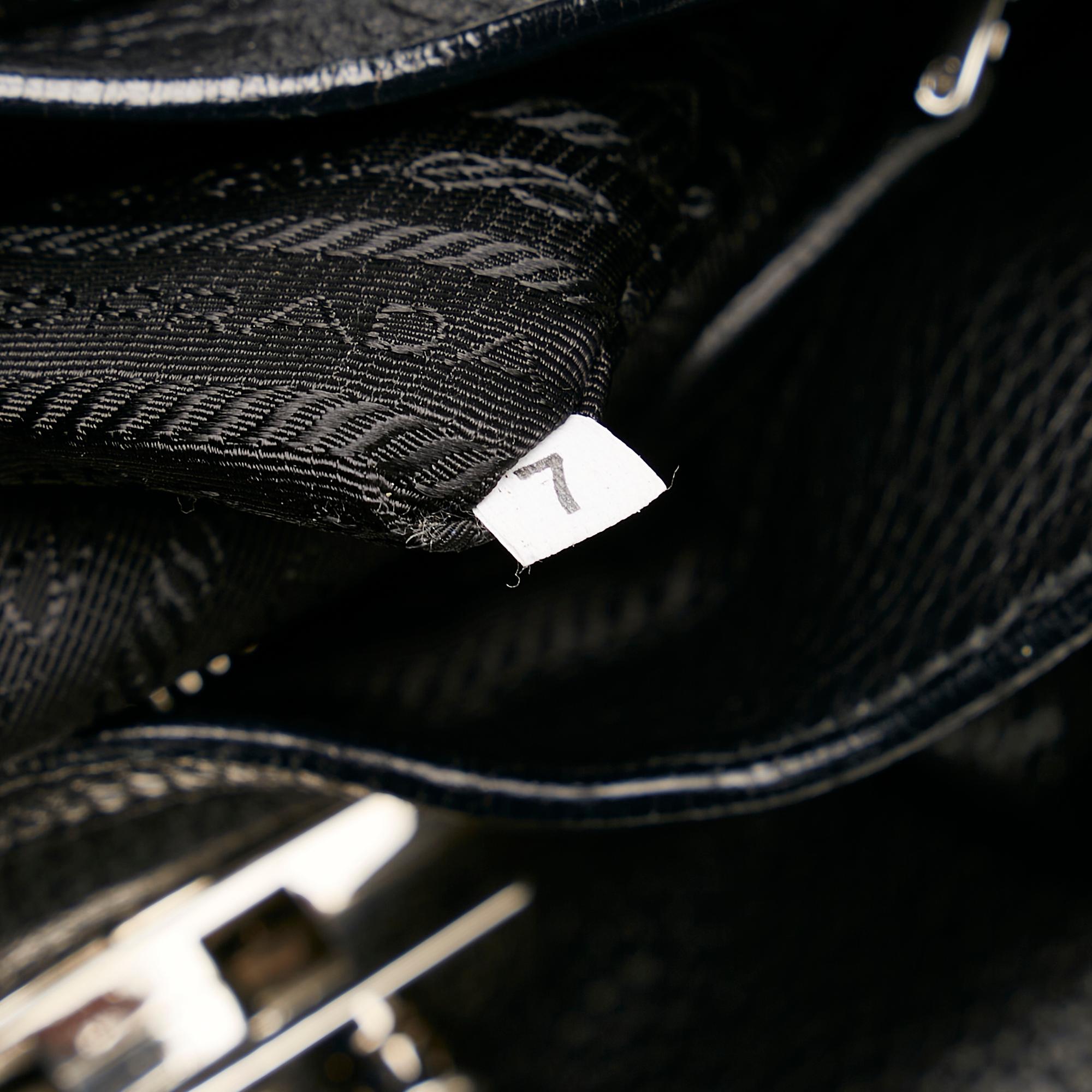 Prada Sound Lock Leather Handbag (SHG-28619)