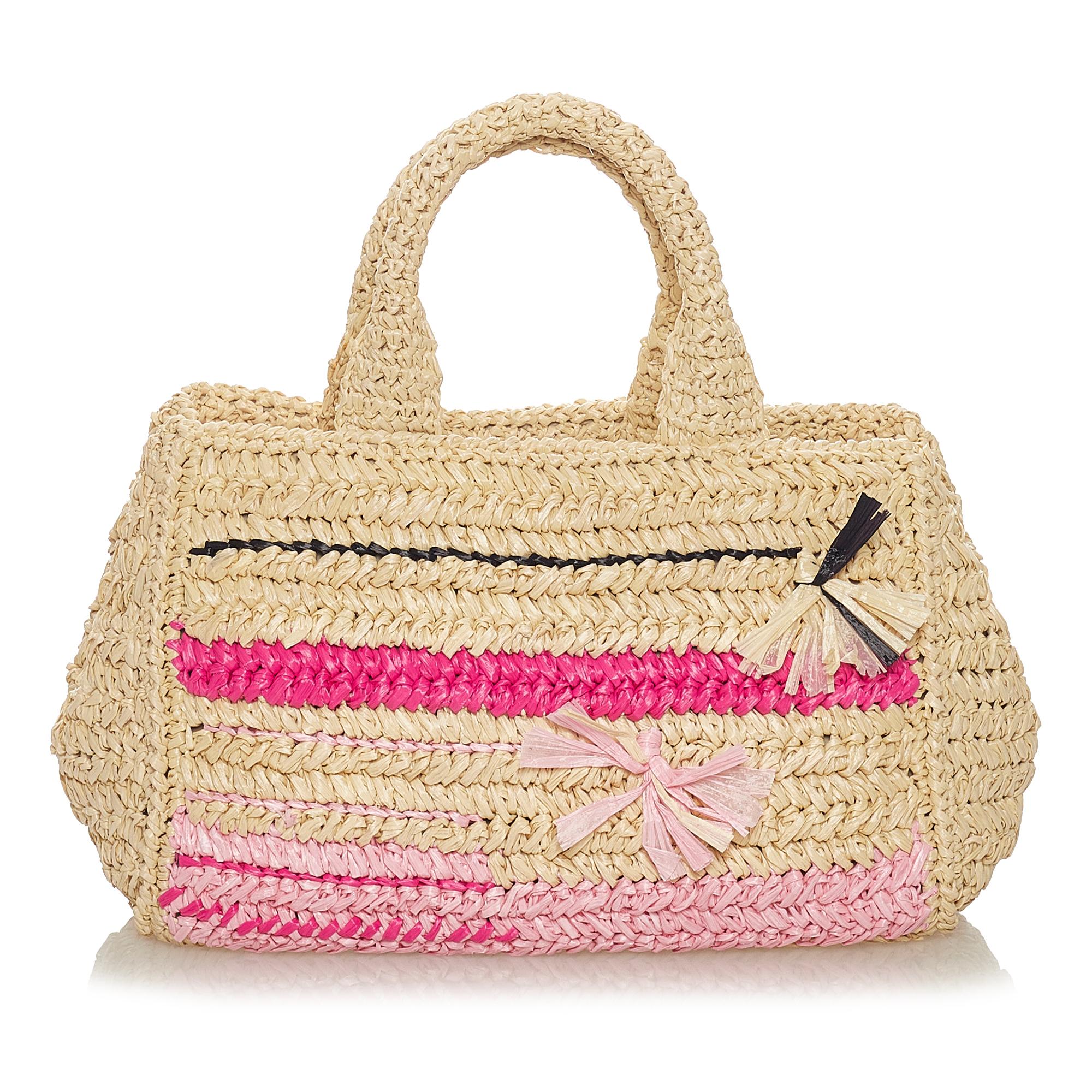 Prada Straw Satchel (SHG-27161)