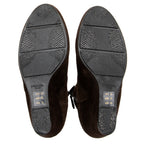 Prada Suede Wedge Ankle Booties - Size 8.5 / 38.5 (SHF-18725)