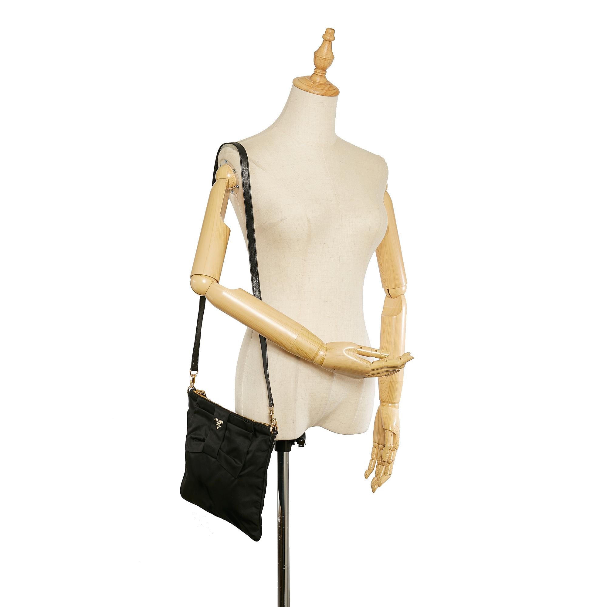 Prada Tessuto Bow Crossbody Bag (SHG-25073)