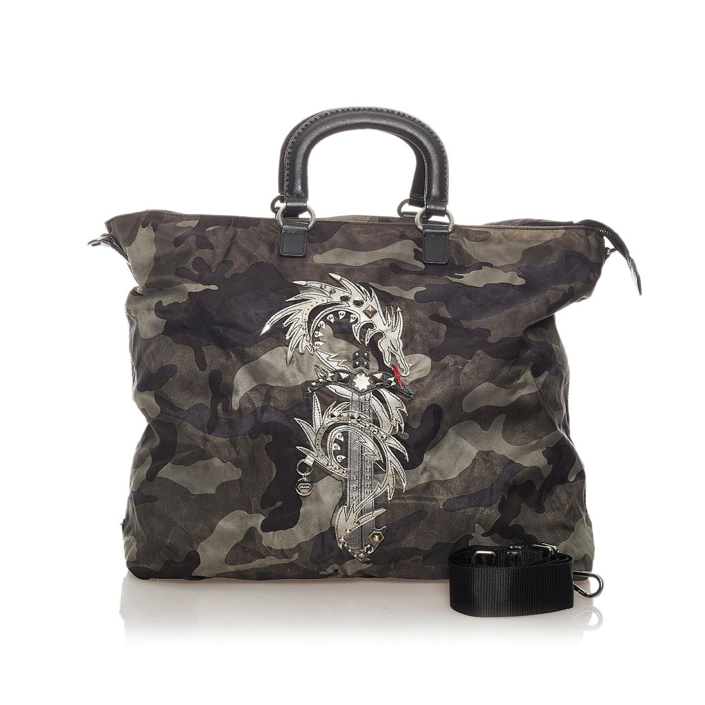 Prada Tessuto Camouflage Dragon Satchel (SHG-27300)