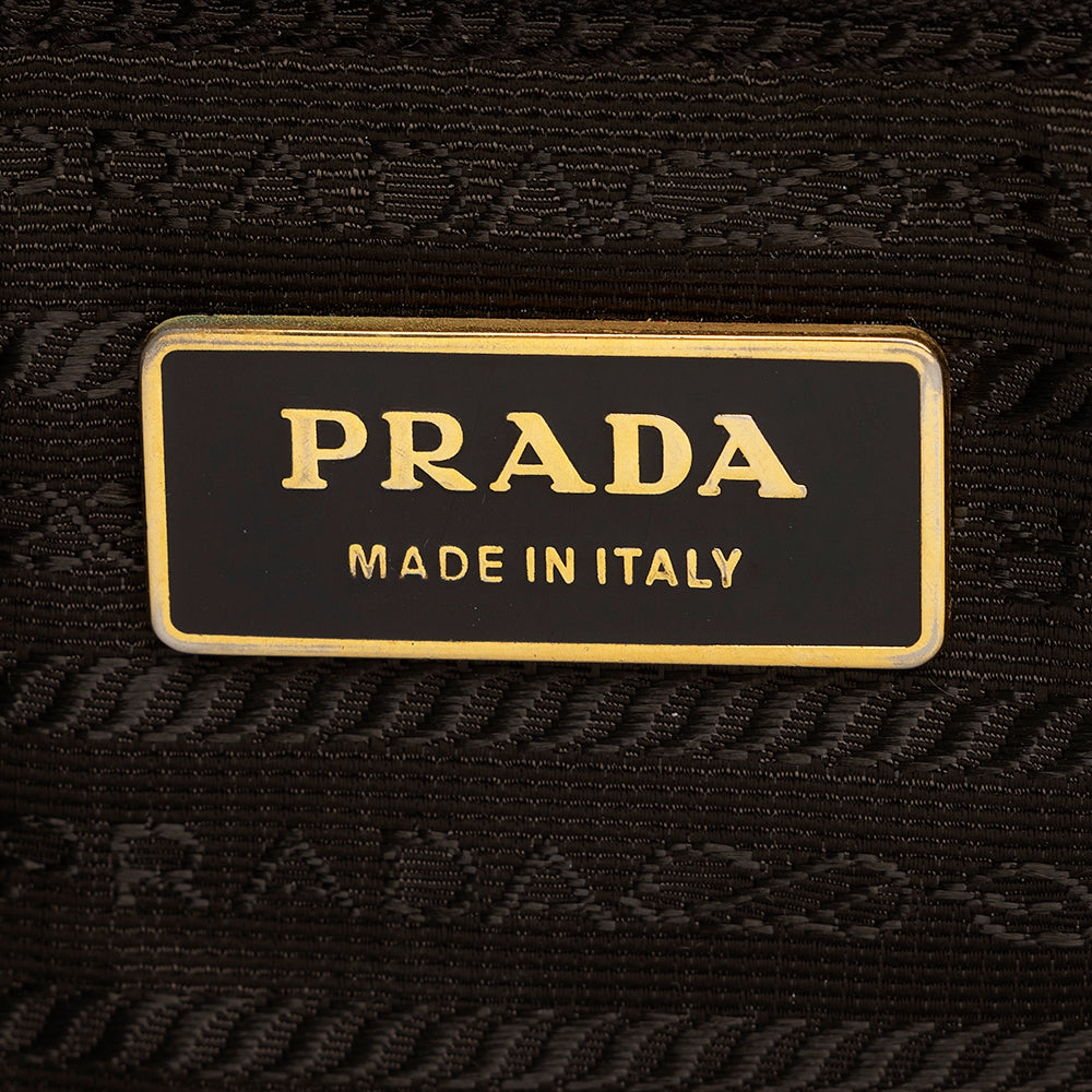 Prada Tessuto Chevron Quilted Tote (SHF-18198)