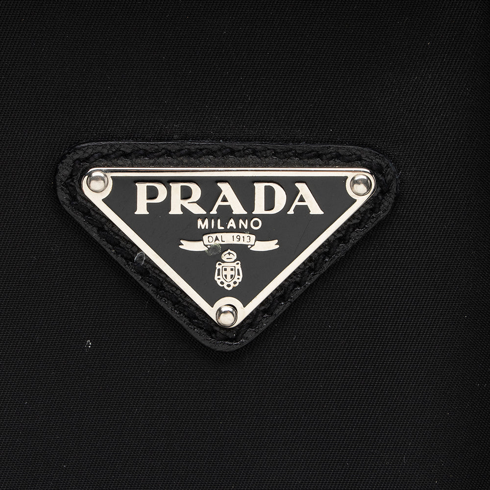 Prada Tessuto Double Pocket Drawstring Backpack (SHF-17072)