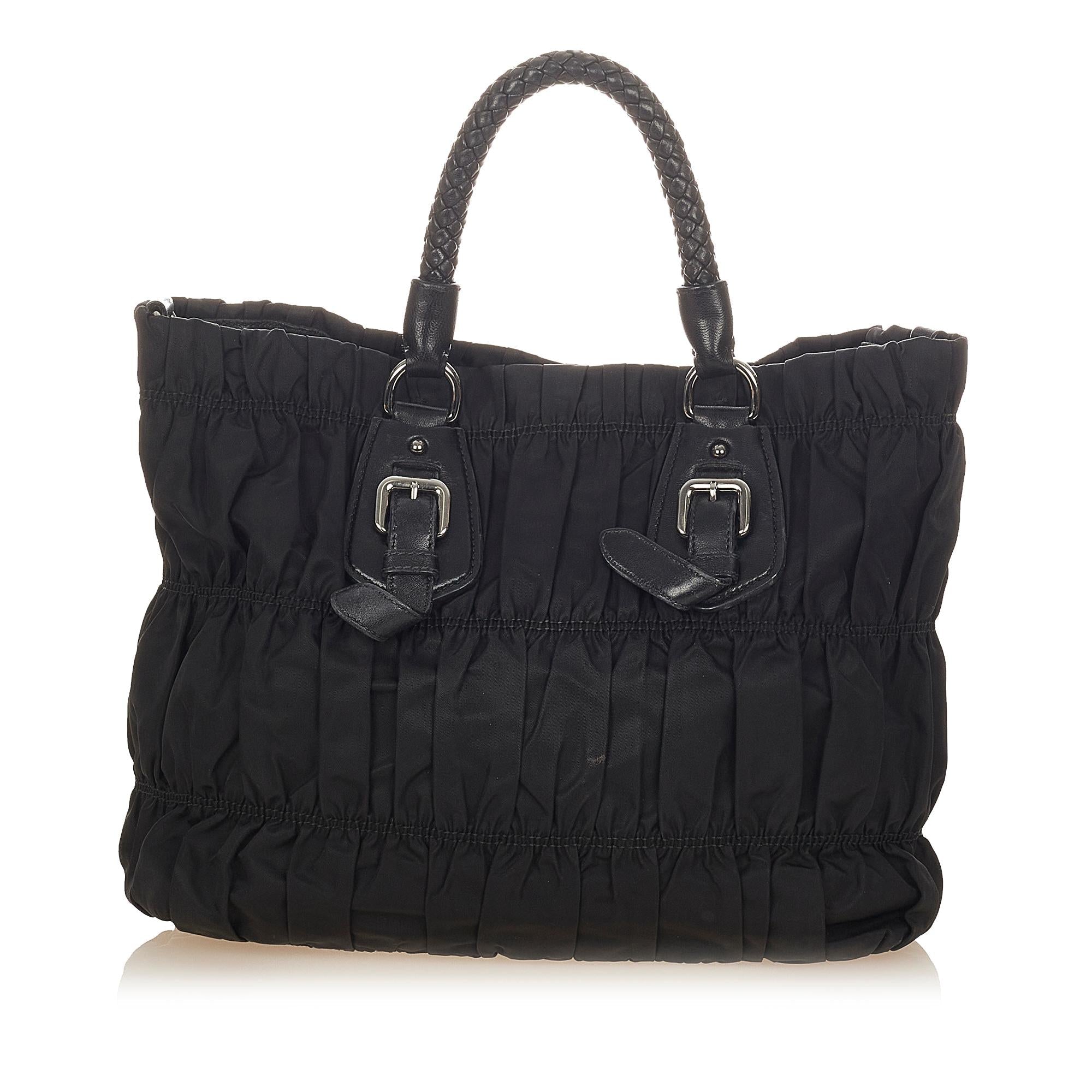 Prada Tessuto Gaufre Satchel (SHG-24824)