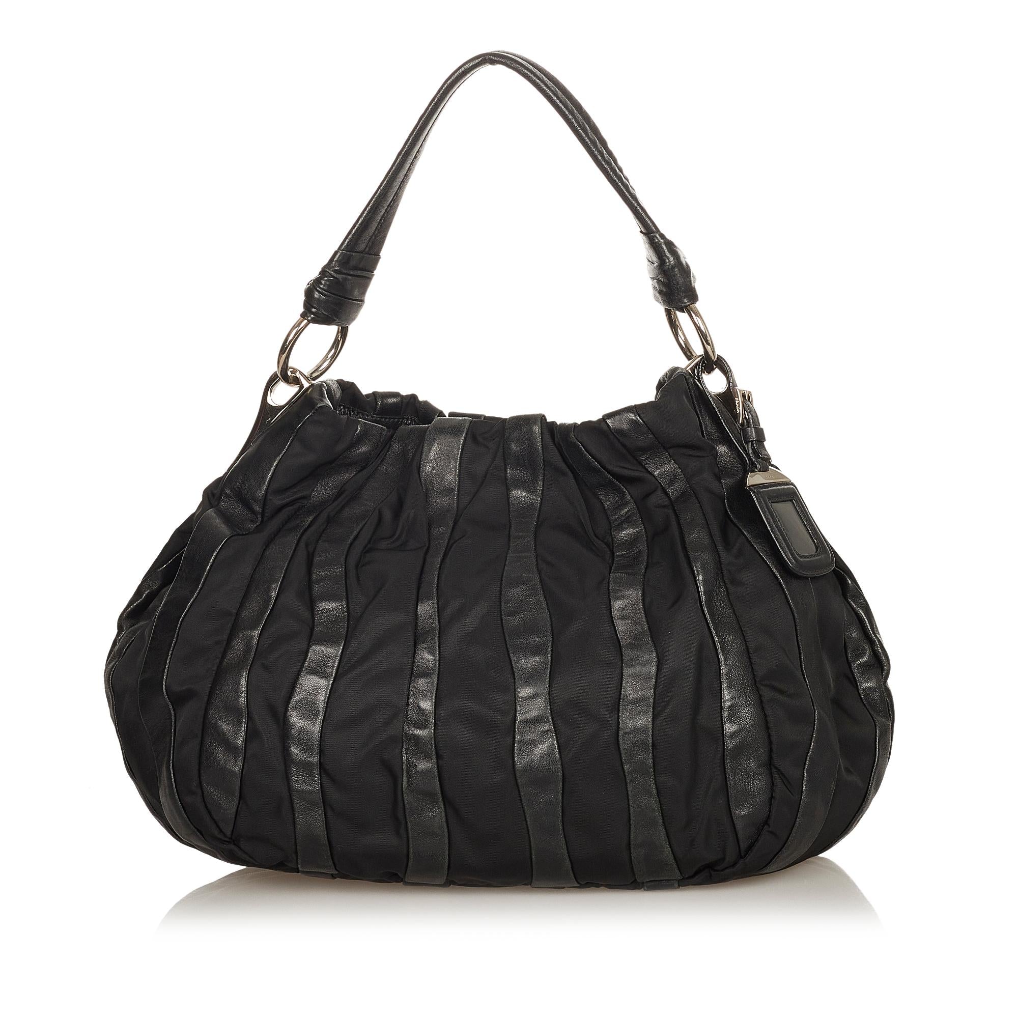 Prada Tessuto Nappa Waves Hobo Bag (SHG-24967)