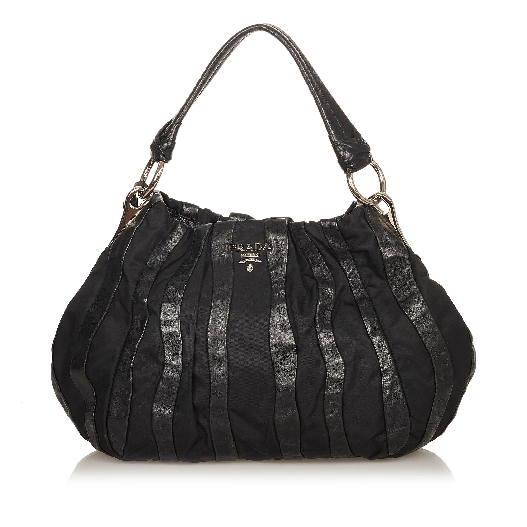 Prada Tessuto Nappa Waves Hobo Bag (SHG-24967)
