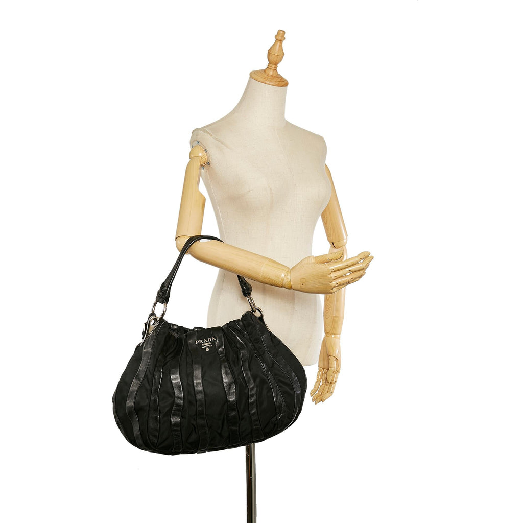 Prada Tessuto Nappa Waves Hobo Bag (SHG-24967)