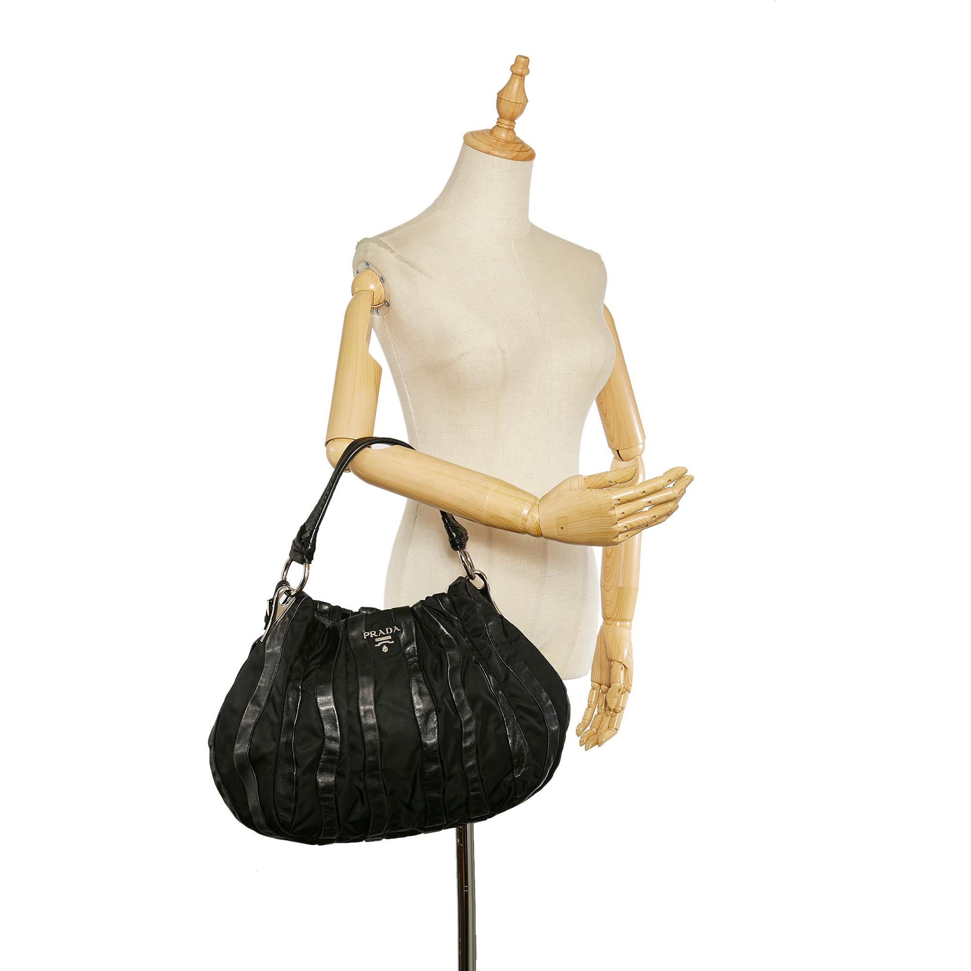 Prada Tessuto Nappa Waves Hobo Bag (SHG-24967)