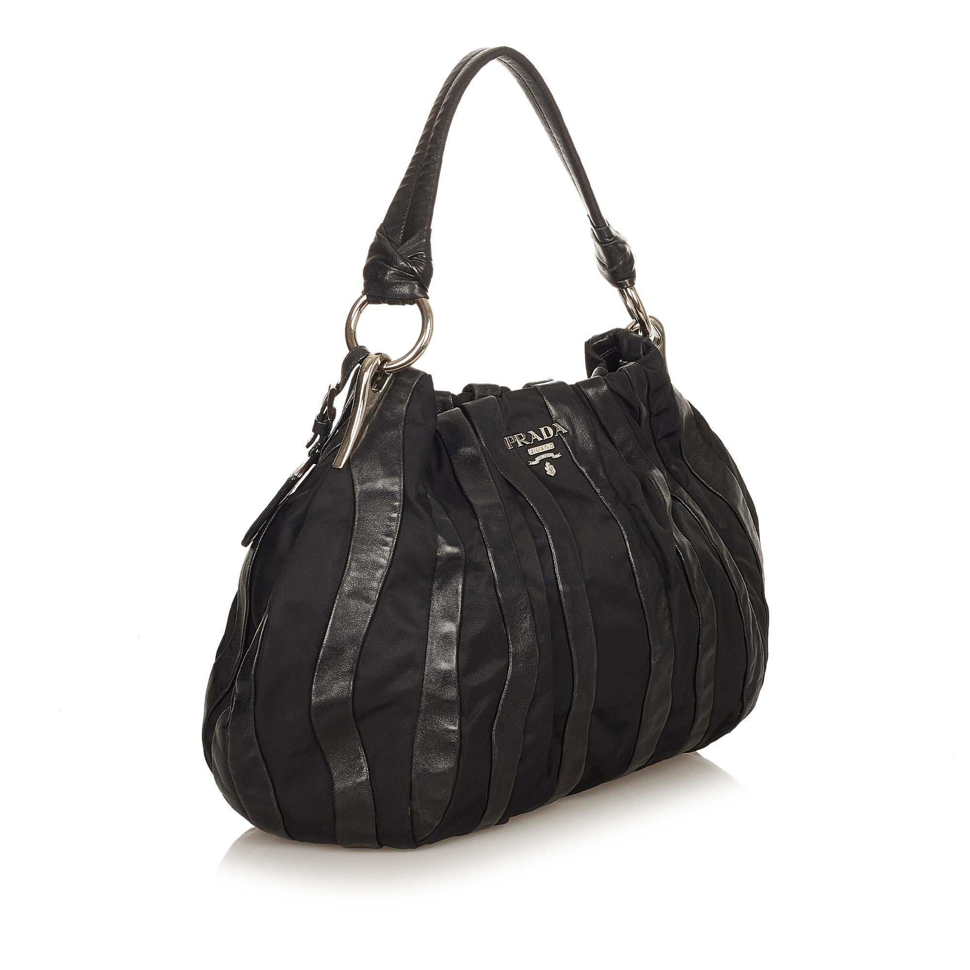 Prada Tessuto Nappa Waves Hobo Bag (SHG-24967)