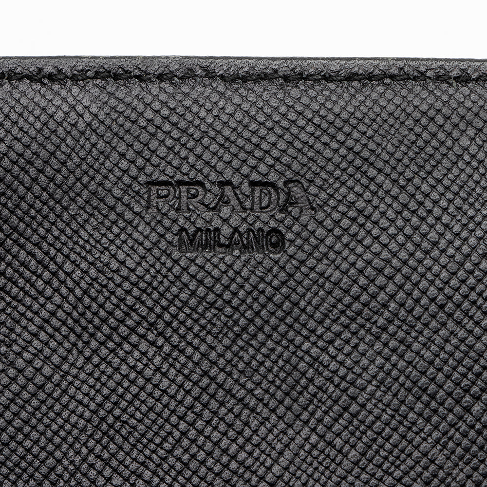Prada Tessuto Saffiano Bifold Long Wallet (SHF-17614)