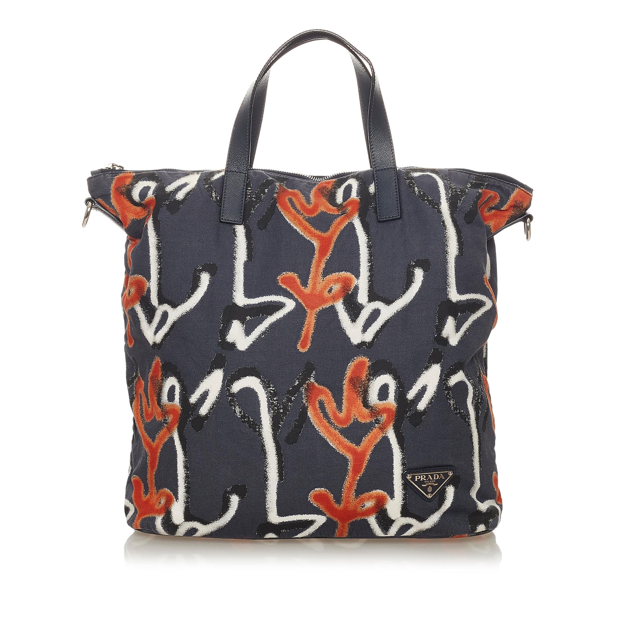 Prada Tessuto Stampato Satchel (SHG-27566)