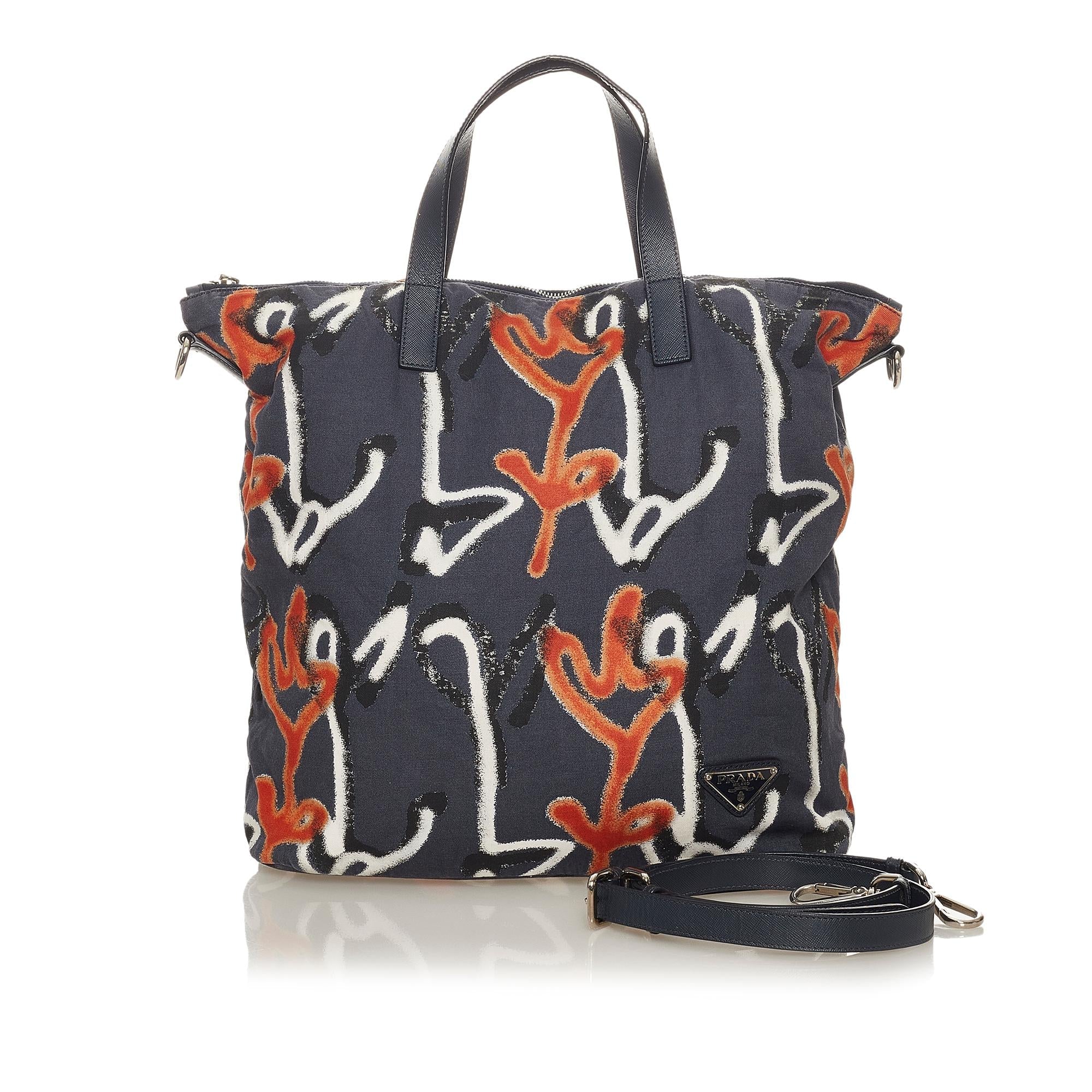 Prada Tessuto Stampato Satchel (SHG-27566)