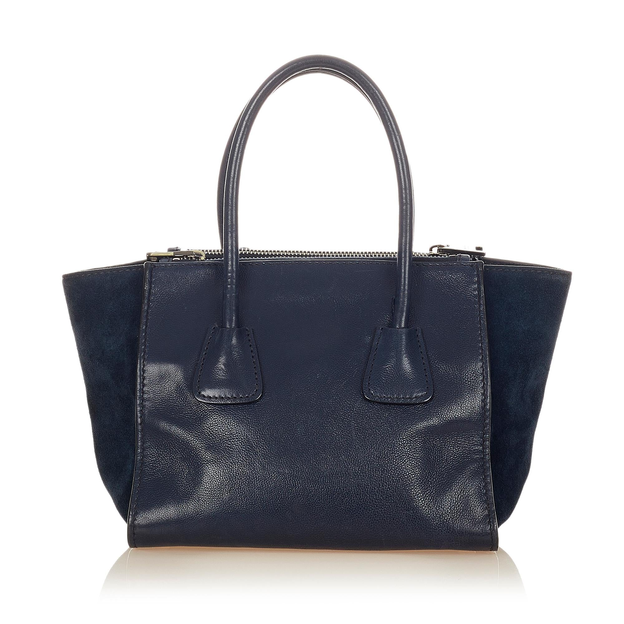 Prada Twin Pocket Leather Satchel (SHG-25676)
