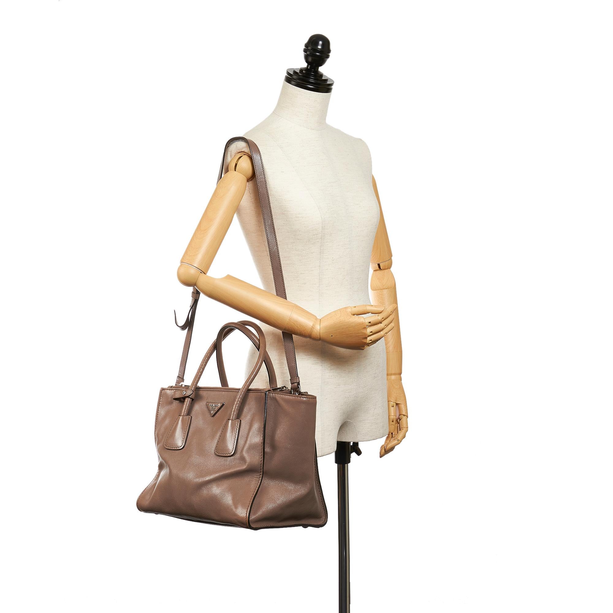 Prada Twin Pocket Leather Satchel (SHG-27027)