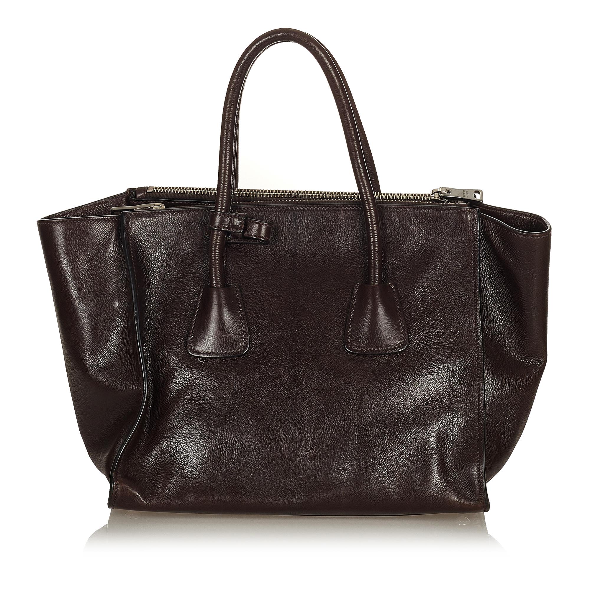 Prada Twin Pocket Leather Satchel (SHG-27087)