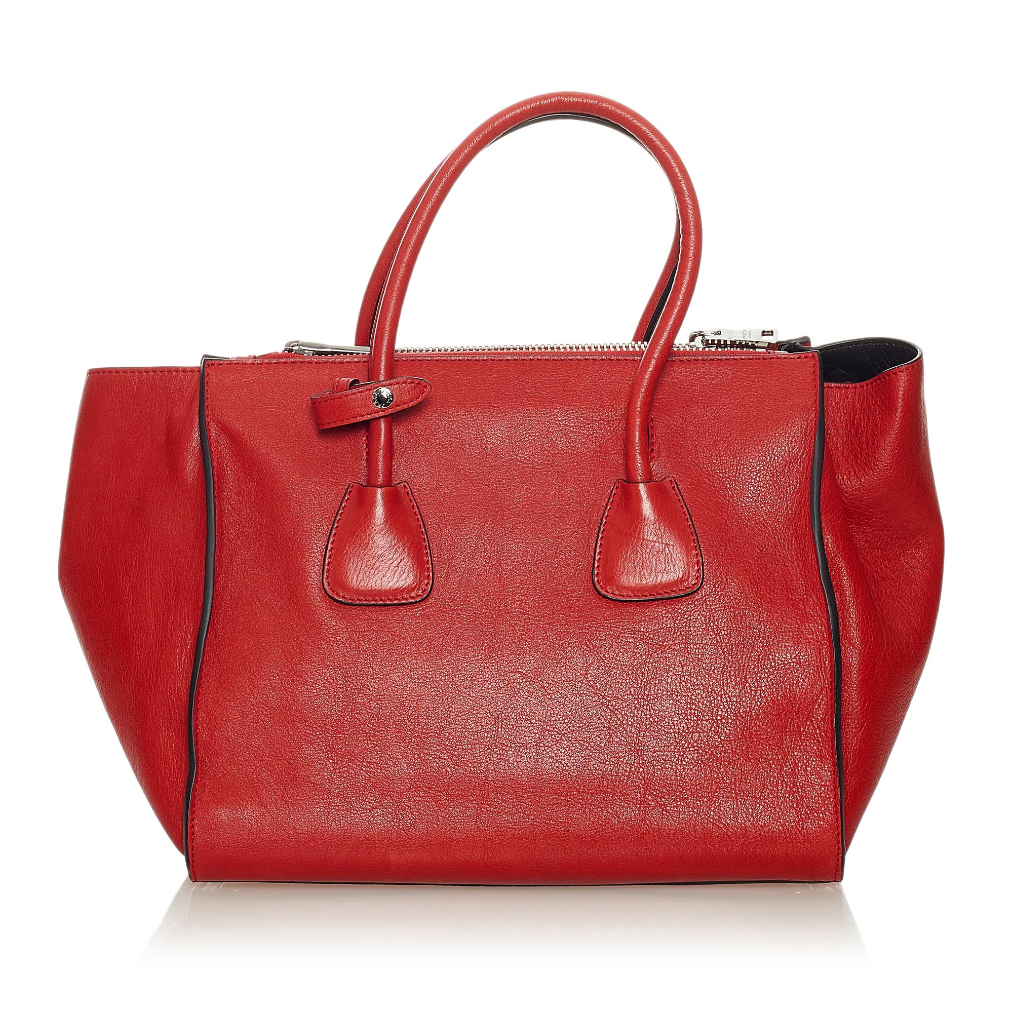 Prada Twin Pocket Leather Satchel (SHG-27421)